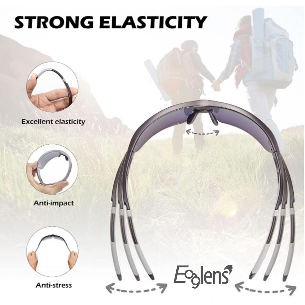 Polarized Sunglasses for Outdoor and TR90 UV Sports, Men's Women's, Wrap-around Style, Cycling, Frame, Protection.