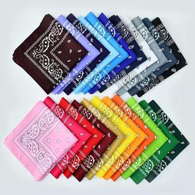 Polyester Square Handkerchief Bicycle Outdoor Hat with Paisley Printed Scarf and Fashionable Headband Multi-color Headband, Unisex Design, Bohemian.
