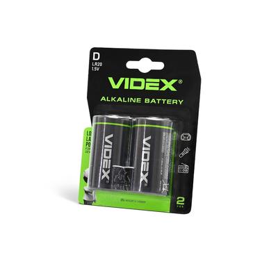2 Pcs. Strong Alkaline Batteries Videx D Lr20 1.5V 15200 Mah Set