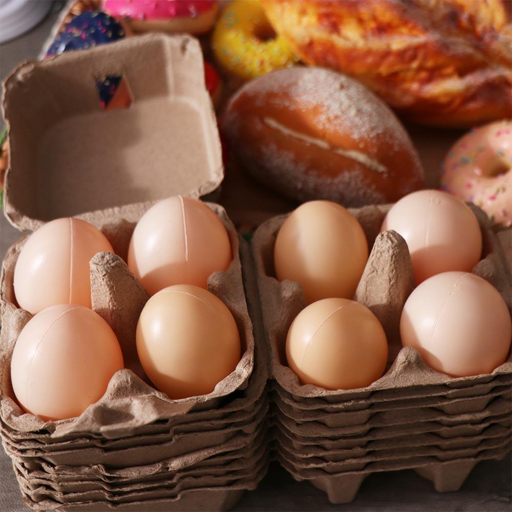10Pcs Space Saving Paper Pulp Egg Cartons 4 Grids Empty Egg Storage Box Chicken Eggs Tray for Home