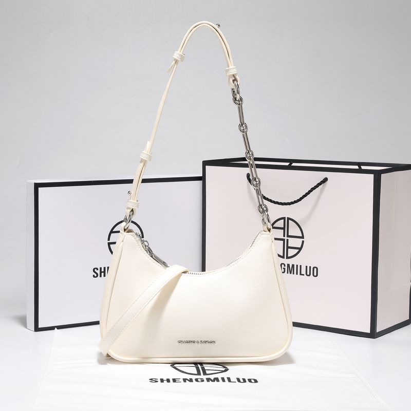 

Hong Kong Brand Niche Style Underarm Bag Female 2025 New Arrival Fancy Birthday Gift Fashion Selenodont Bag Crossbody Bag Beige White