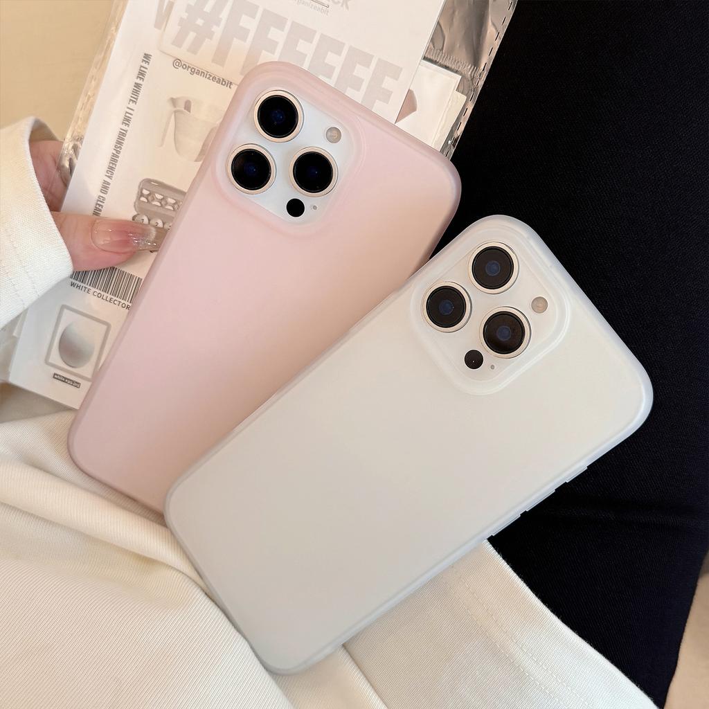 Simple IPhone16 Suitable for 15 IPhone Case 17pro Max Solid Color Silicone 13 Anti Fall 12 Transparent Color