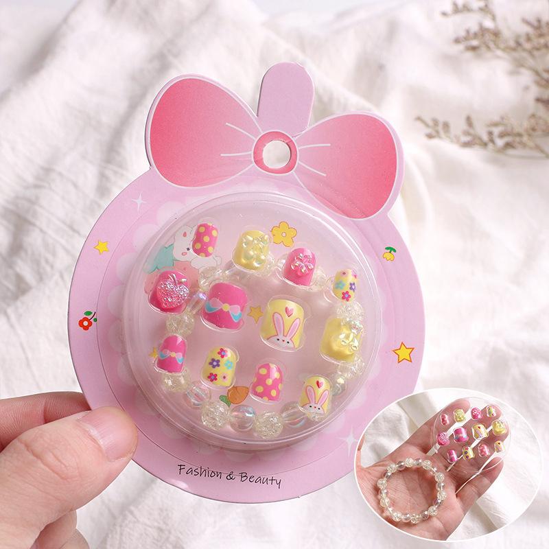 

Детские накладные ногти маникюр для девочек игрушка 3D мультфильм принцесса наклейки для ногтей милые ногти быстрые ногти