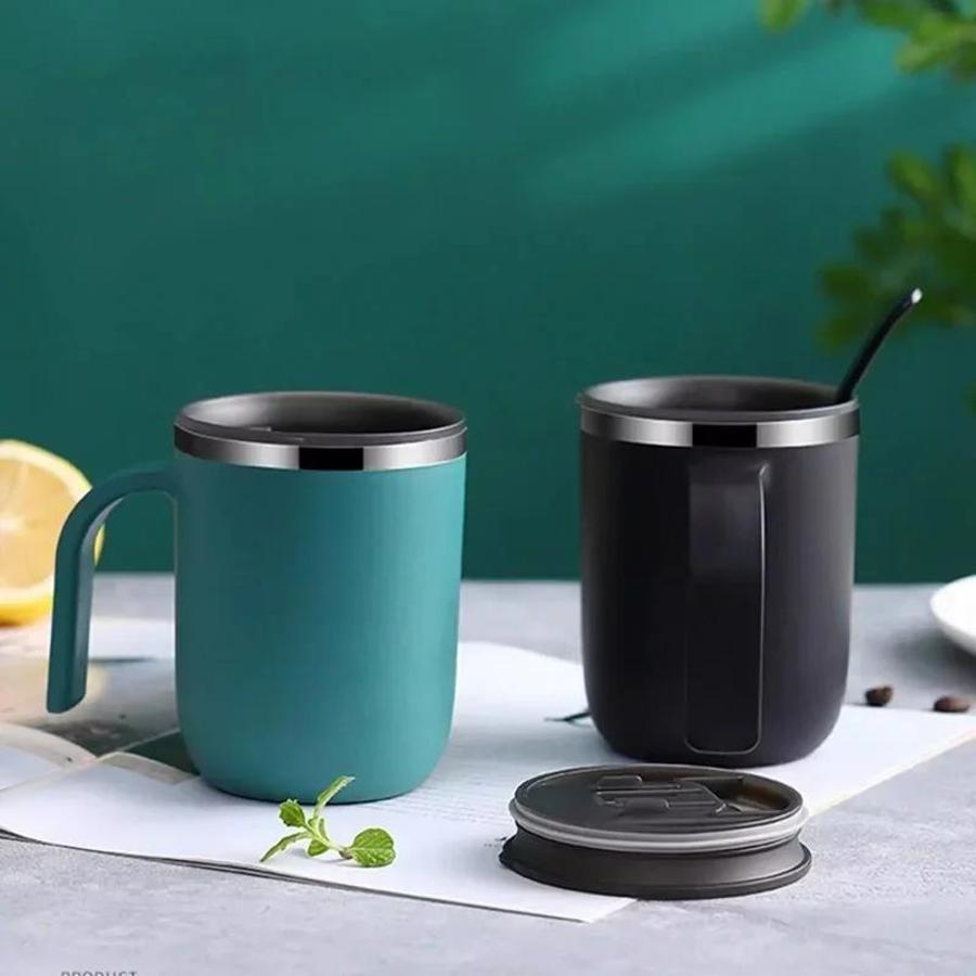1 Pcs Stainless Steel Mug Minimalist Style Coffee Cup Insulated Large Capacity Milk Container Environmental Friendly