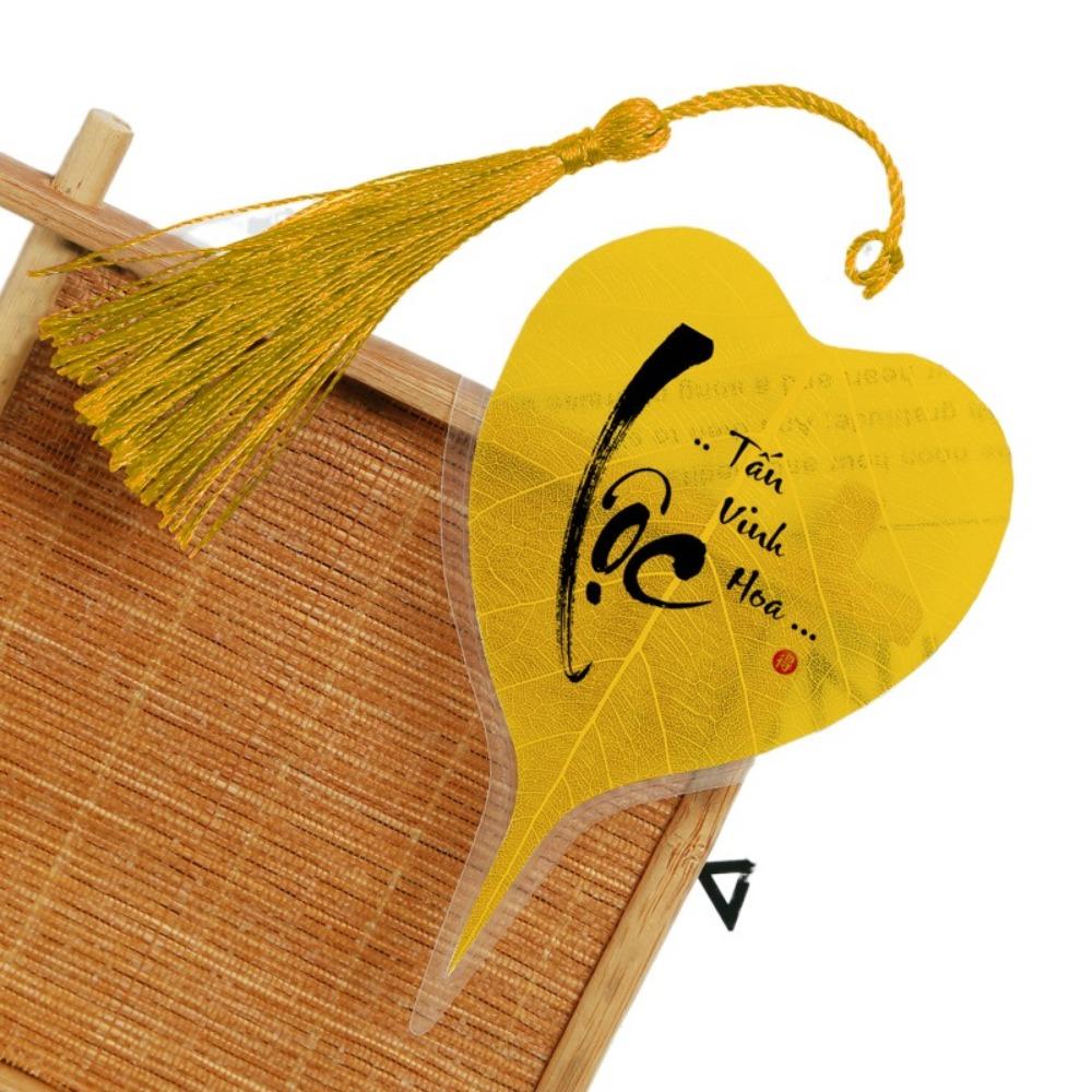 5Pcs DIY Bodhi Leaf Vein Bookmark Handmade Bookmark Pendant Vintage Southeast Asian Bookmark Home