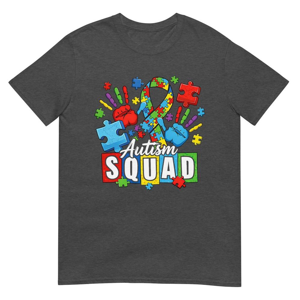 Autism Awareness Autism Support Squad Family Heart Puzzle Tshirt