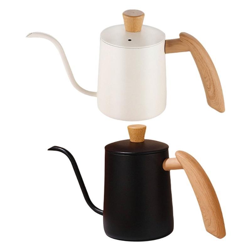 Acier Inoxydable Verseur Bouilloire Long Col de Cygne Cafetière Portable pour Infusion Manuelle de Café Outil de Cuisine Facile à Nettoyer