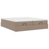 Ottoman Bed with Mattresses Cappuccino 180x200 Cm Faux Leather
