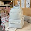 Schoolbag Backpack Junior high school students Large capacity campus leisure school bag Men's and women's outdoor simple sports travel backpack 