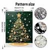 DIY rahmenloses Perlenmalerei-Set Weihnachtsbaum Gemütliche Heimdeko 3D glänzende Perlenkunst-Leinwand Entspannendes Bastelgeschenk für Erwachsene