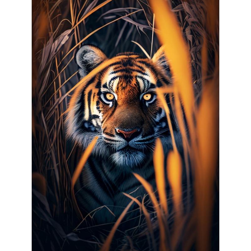 

Modern Jungle Brutal ferocious Animals White wolf leopard tiger monkey Poster Canvas Printing Wall Art Picture Living Room Decor 21cm×30cm NoFrame