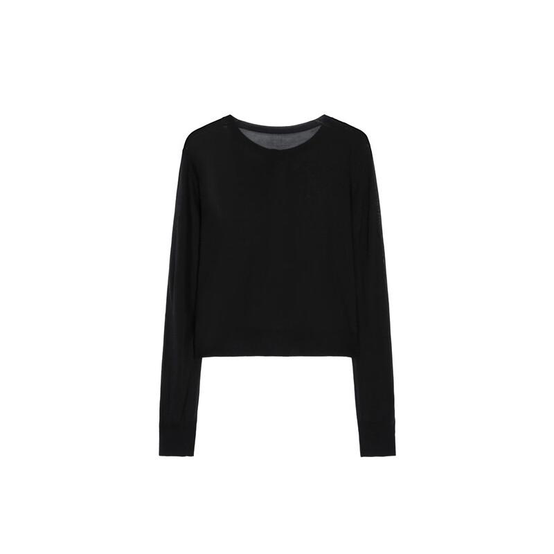 Elva' Island Women's Lightweight Round Neck Knit Cardigan