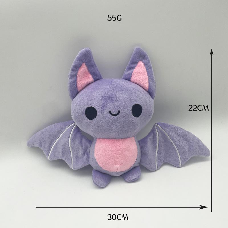 Halloween Plushies Mini Lavender Sleepy Bat Plush Toys Cute Cartoon Skeleton Cat Pillow Soft Ghost Models Halloween Kids Gifts