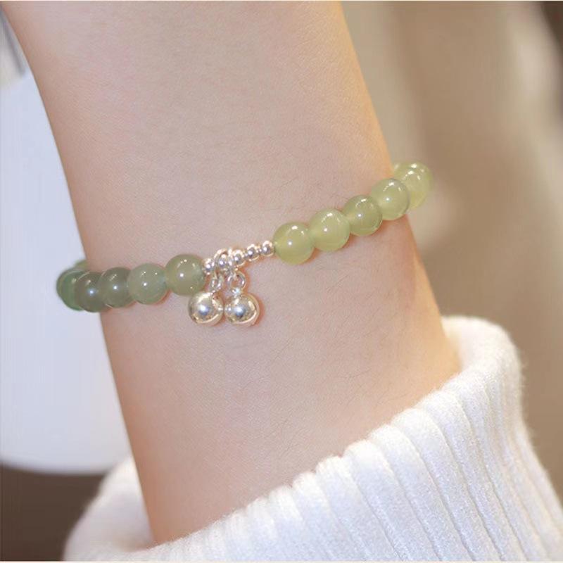 Guofeng Jade Rabbit bracelet adjustable fringe bracelet niche design promising future imitation jade bracelet Qixi Festival gift