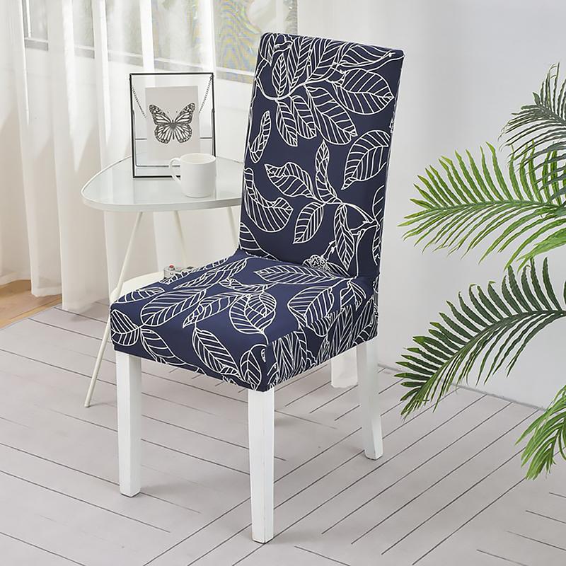 Dining Room Chair Covers Set, Stretch Printed Parsons Chair Slipcovers Spandex Removable Washable Kitchen Chair Protector Cover for Dining Room, Hotel