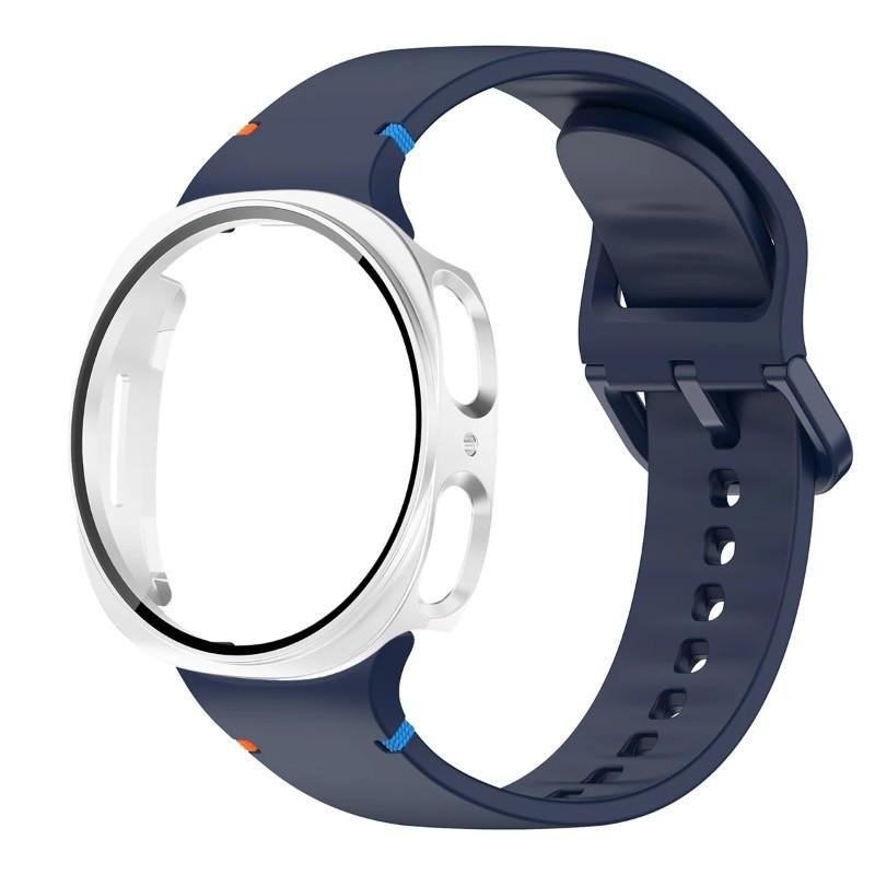 Silicone Strap for Samsung Galaxy Watch 8 40 44mm Band with Case Screen Protector Bumper Cover