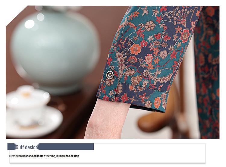 Grandma's Classic Silk Seven-Sleeve Shirt for Summer 2026 - New Arrival for Middle-Aged & Elderly Women