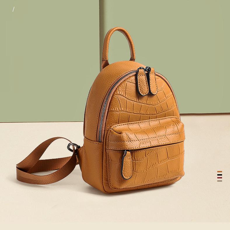 New Women's Backpack, Fashionable Mini Bag, Leather Backpack