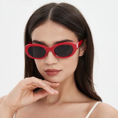 New Retro Sweet And Cool Oval Frame Square Face Trendy Sunglasses For Women Cat Eyes Sunglasses MN5539