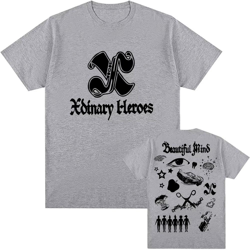 2026 Beautiful Mind Xdinary Heroes Koreaanse Jongensband Print Korte Mouw Katoenen Top voor Mannen Grafisch T-shirt Lentezomer nieuw
