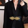 Golden Chinese Frog Buttons Flower Fastener Handmade Cheongsam Buttons Knot Style DIY Sewing Tang Suit Buttons Cheongsam Making