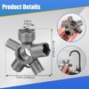 10 In 1 Faucet Aerators Removal Tool Faucet Aerator Key Multifunctional Bathroom Kitchen Plumbing Tap Removal Wrench Tools