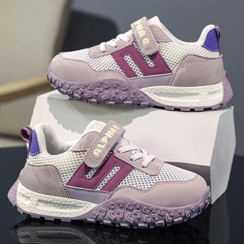 Letnie oddychające sneakersy z siateczki dla dziewcząt 2025 - Swobodny ażurowy design do sportu