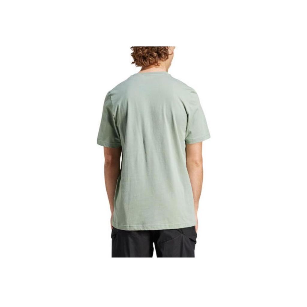 Adidas Classic Logo Tee Men Tops Silver-Green IN4688