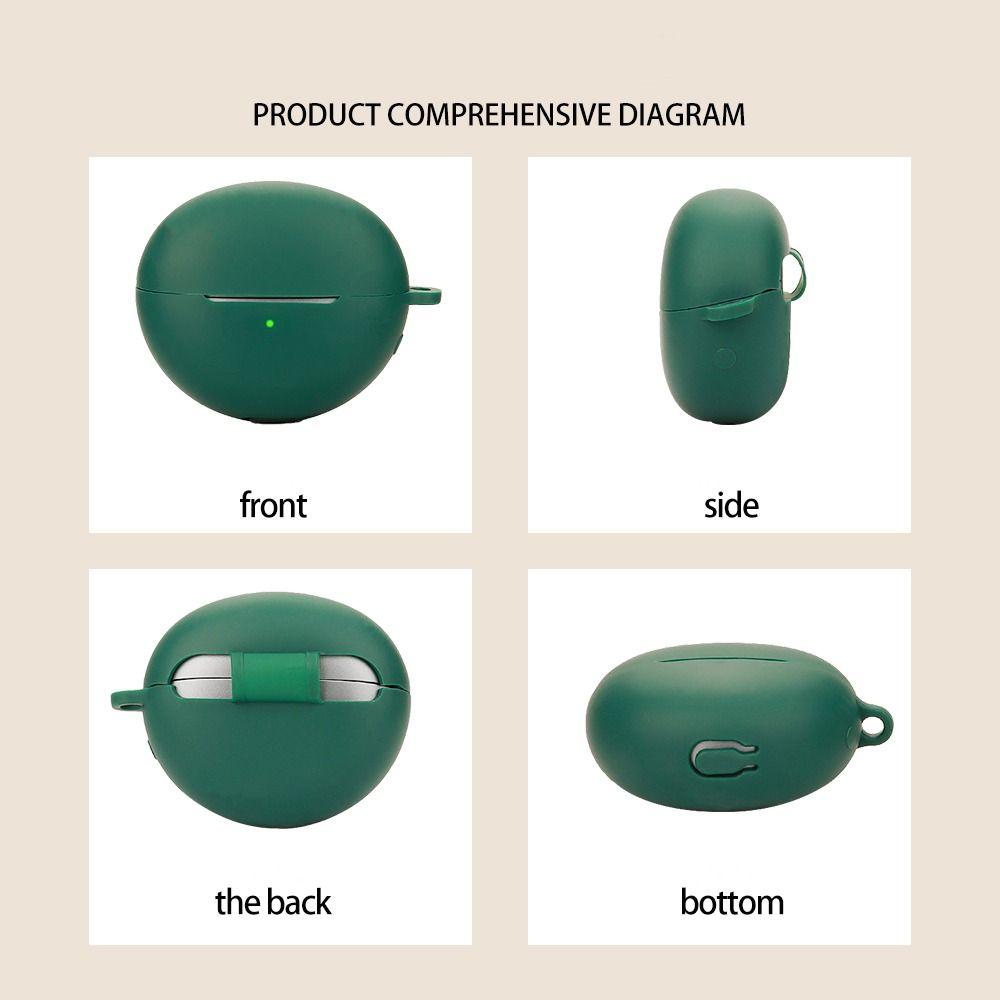 Silicone Earbuds Protective Case Anti-drop Washable Wireless Earphone Shell Soild Color Dustproof for Huawei FreeClip