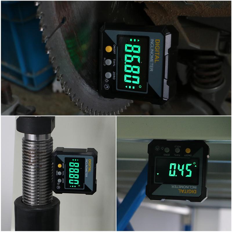 SHANHR Neuer Winkelmesser 360 Grad Mini Elektronischer Digitaler Winkelmesser Neigungsmesser Winkel Finder Messgerät Messbox