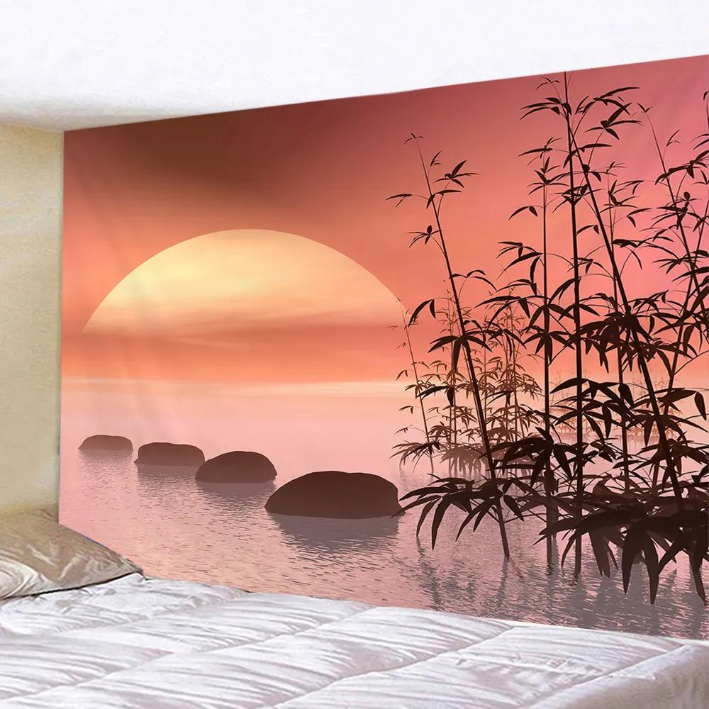 Mystery Starry Sky Tapestry Hippie Wall Hanging Forest Tree Jungle Moon Tapestrie Room Decor Aesthetic for Living Room Bedroom