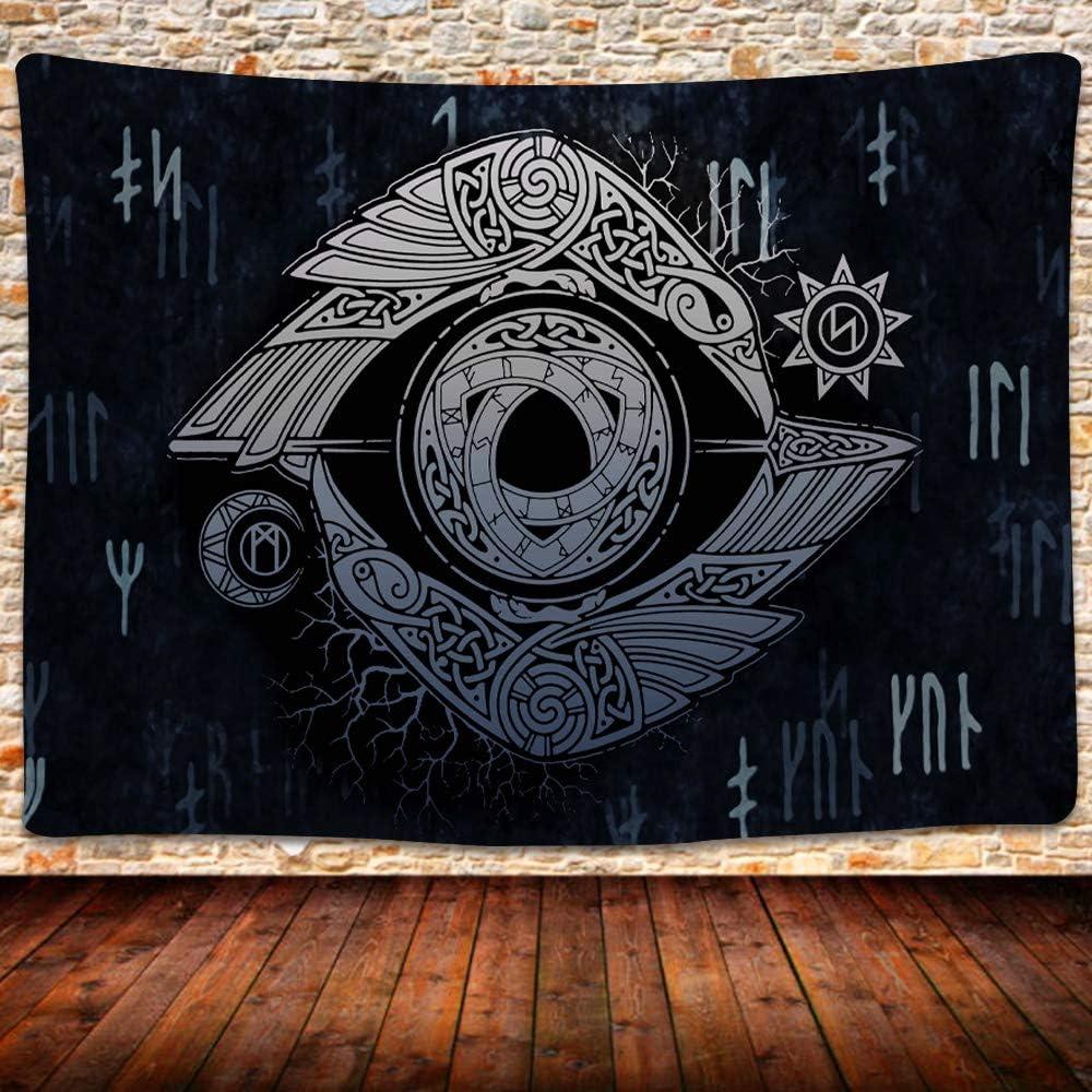 Tapestry Viking Art Ravens Odin Raven 75x100 чёрный