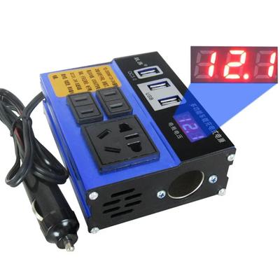Car Vehicles Power Inverters Car Inverter DC12V/24V To DC110V/220V 3 Ports Converter Trips ABS Common Fit Cars Power Inverters