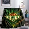 Football Betis Crest Lightning Blanket Lightweight Ideal Bedding Blanket Perfect for Travel, Living Rooms, Offices, Sofas, Fan Christmas Gift