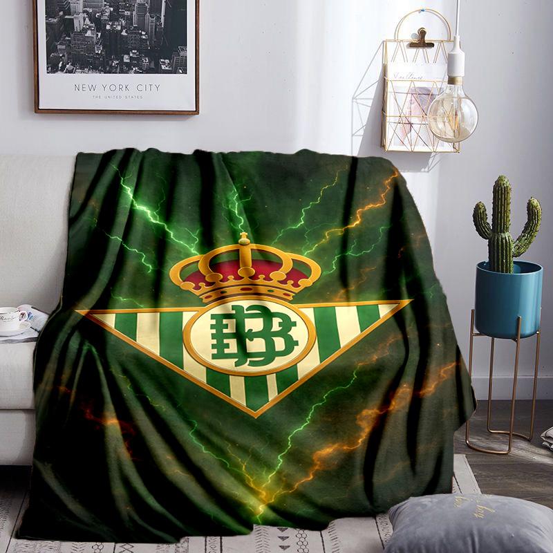 Football Betis Crest Lightning Blanket Lightweight Ideal Bedding Blanket Perfect for Travel, Living Rooms, Offices, Sofas, Fan Christmas Gift