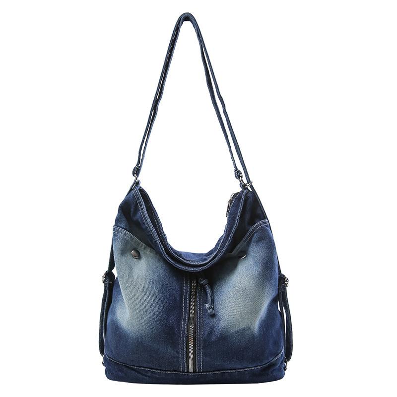 Commuter Large Capacity Backpack, Single Shoulder Crossbody Bag, Artistic Bucket Bag