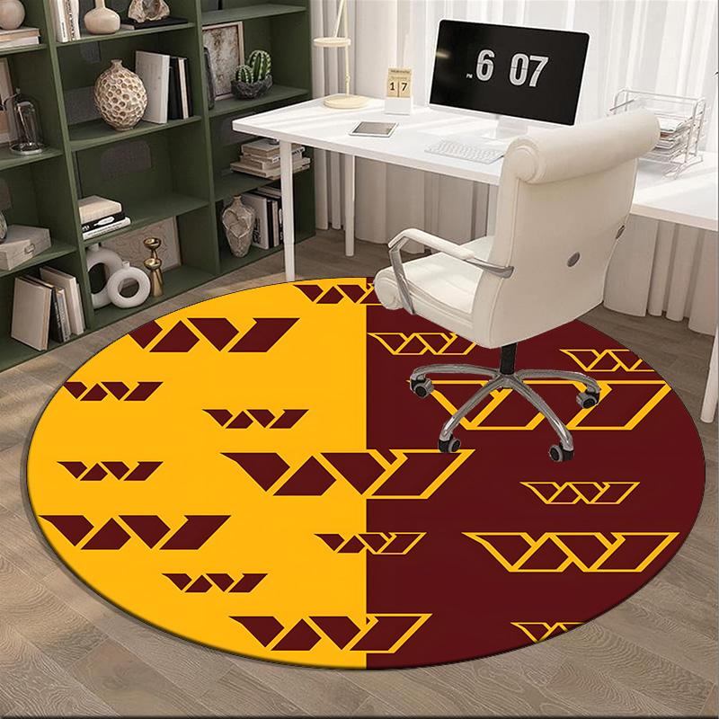 Redskins Football Club Design Round Rug for Livingroom,Bedroom, Palyroom, Chair Rug, Area rug, Circle Carpet, Large Size Fan Christmas gift