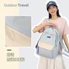 Summer New High-Value Fresh Color-Block Backpack for Girls and Boys, Casual Double-Shoulder Bag for Primary and Secondary School Students