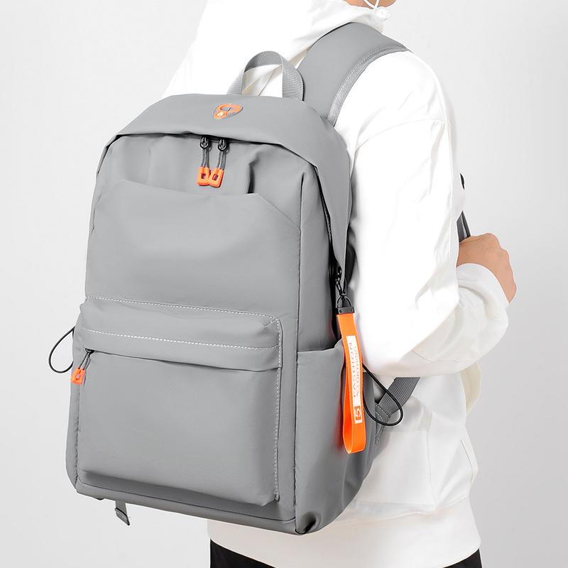 New Men's Backpack Student Bookbag Portable Laptop Bag Simple Lightweight Daypack for 15.6 Inch Computer