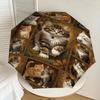 1PC Cat Quilt Umbrella-8-Rib Reinforced Portable Folding Travel Suitable for All Seasons Outdoor Daily Use Is an Ideal Choice  -K0385