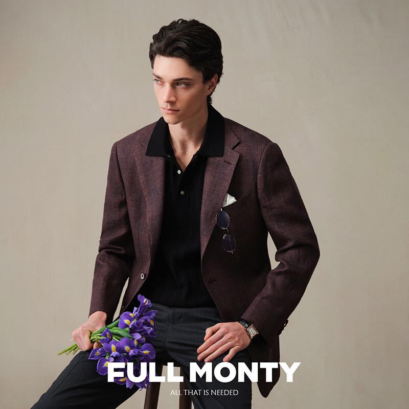 

FULL MONTY Custom Home Series Men s Linen Suit Jacket L