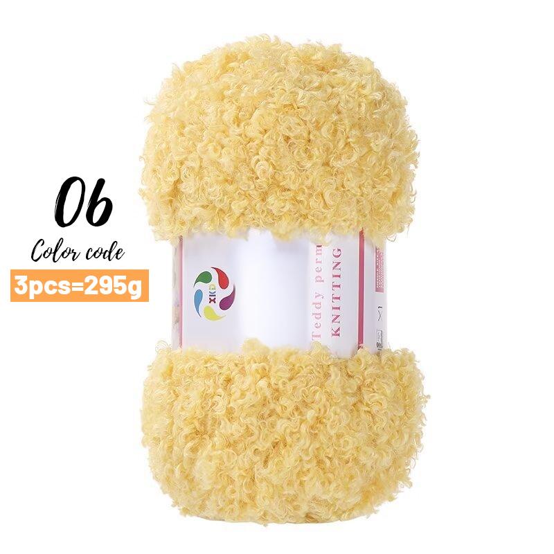 Imitation Teddy Velvet Yarn Imitation Fur Yarn Hand Knitted Material for Making Autumn and Winter Fashion Scarf Sweater Backpack Cushion Blanket Shoe