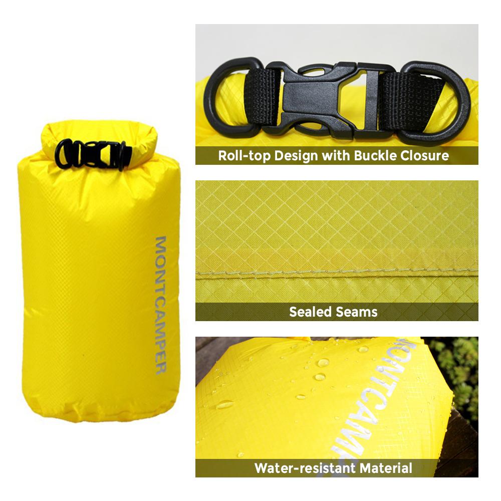 Waterproof Dry Sacks Pack of 3 Lightweight Waterproof Storage Dry Bags for Outdoor Camping Boating