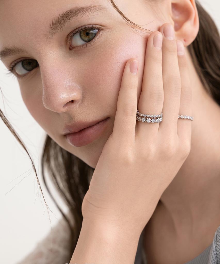 Tatiana Flower Prong 2Mm Cubic Ring Cr1900