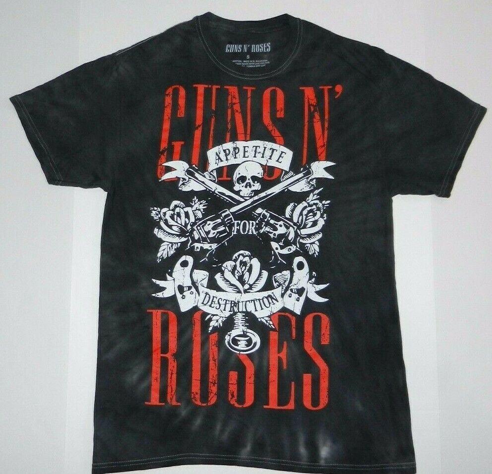 

26 Official Guns N Roses Band Appetite For Destruction Gray Tie Dye T Shirt New Unisex T-Shirt L
