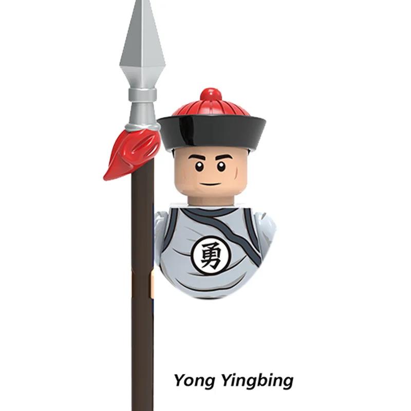 Kids Toys Chinese Ancient Historical Figures Military Soldiers Imperial Guard Military Commanders Model Building Blocks Gifts