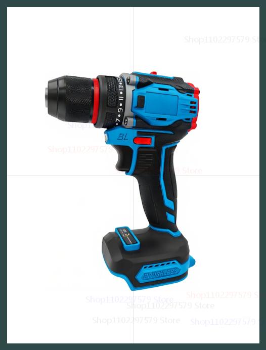 

Бесщеточная электрическая дрель с 2-скоростным металлическим патроном, компактная отвертка для проектов, совместима с аккумулятором Makita 18V(Нет батареи