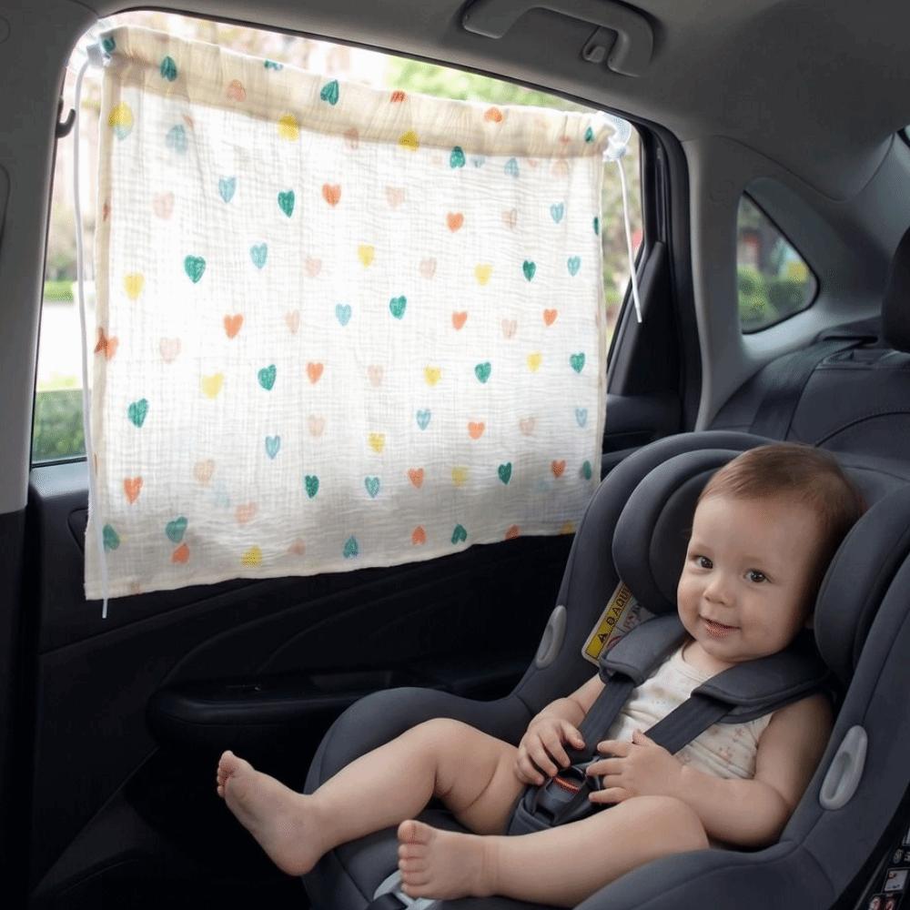 Cute Cartoon Window Shade Suction Cup Car Window Cover Universal Sunshade Curtain Car Interior