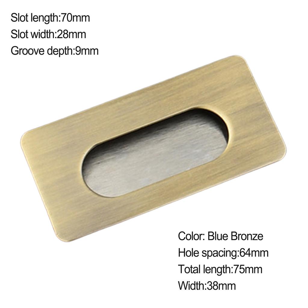 With Screws Cabinet Handle Zinc Alloy Slotted Recessed Handle 1 Pc Concealed Handle Convenient For Furniture Practical