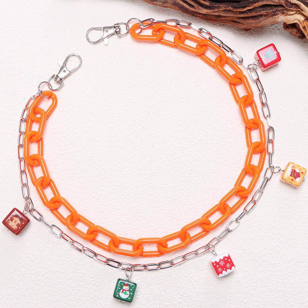 

Christmas Fashion Double Layer Acrylic Belt Chain For Men And Women Casual Style